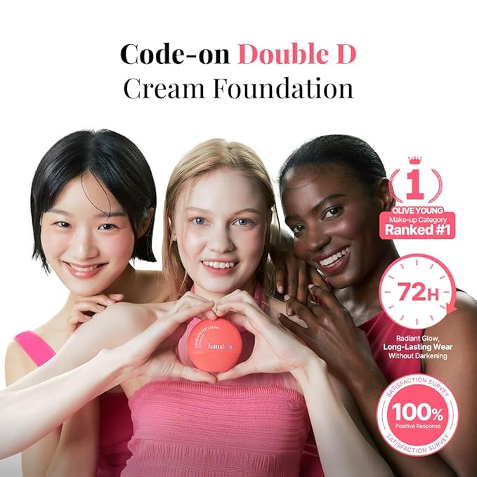Hanskin DD Cream Foundation – Korean BB Cream Liquid Foundation | Lightweight Semi-Matte Tinted Moisturizer | Pore-Blurring, Tone-Evening Daily Base Makeup | 1.18 fl oz (12C Fair)