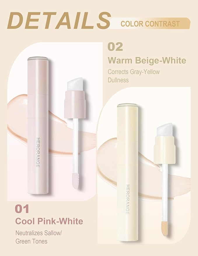 2PCS Cool Toned Liquid Contour & Highlighter Stick for Fair Pale Light Skin, Grey Nose Contour Sitck, Cream Face Shaping Makeup Kit Long-Lasting & Matte Finish Vegan & Cruelty-Free#01 Cool Toned Set