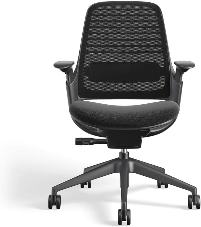 Steelcase Series 1 Work Office Chair - Licorice, Hard Floor Casters