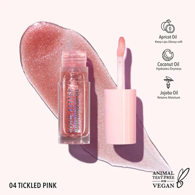 Moira Glow Getter Hydrating Lip Oil (004, Tickled Pink)