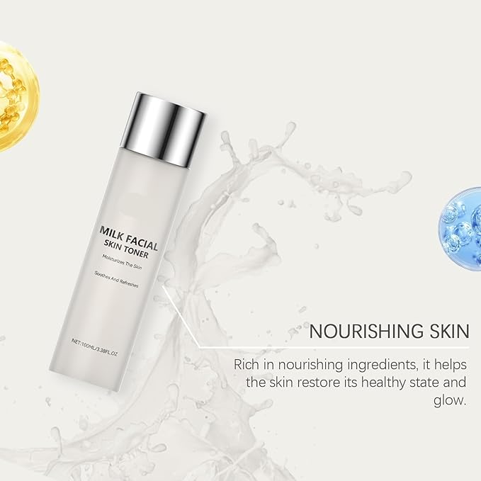 Milk Deep Hydrating Toner - Gentle Nourish, Lock Moisture, Bright Smooth Skin, Quick Absorb(1PCS)