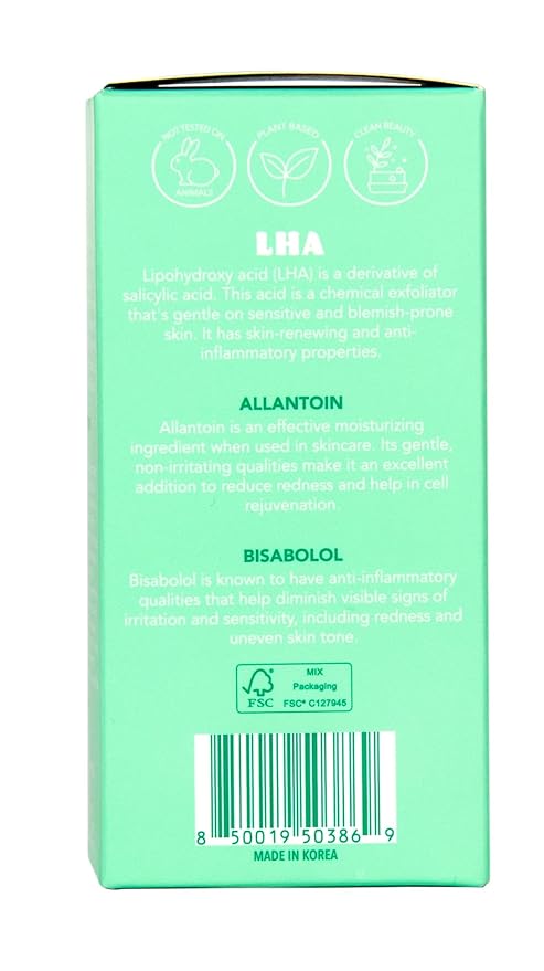 SoloVegan LHA Serum + Moisturizer | Hydrating, Moisturizing, Vegan Korean Skincare for Sensitive, Acne-Prone Skin (Facial Serum, 1.62 fl.oz)