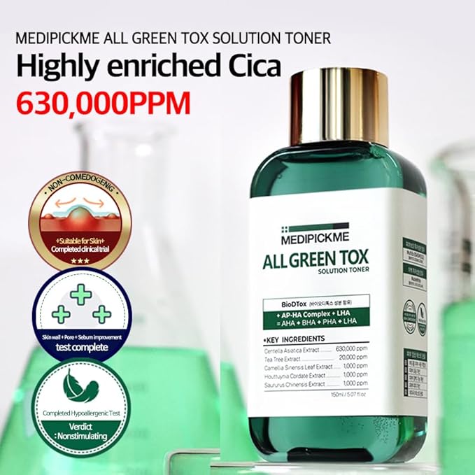 All Green Centella Toner 5.07 Fl Oz | Hydrating & Soothing Facial Toner with Centella Asiatica | Deeply Cleanses, Nourishes & Restores Skin Barrier | Korean Skincare for a Radiant Glow