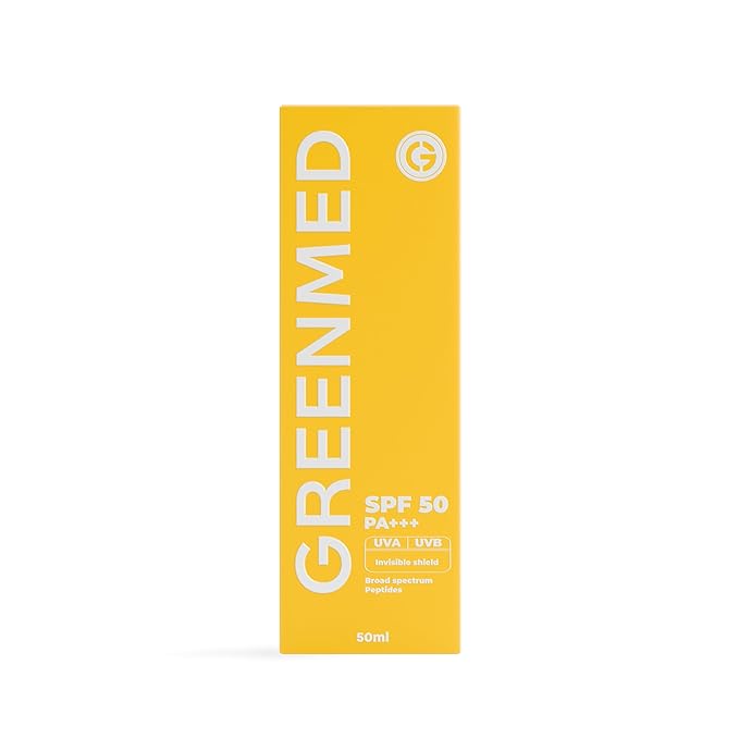 GreenMed SPF 50 Mineral Sunscreen for Face – Invisible, Non-Greasy, Broad Spectrum UVA/UVB Protection, Water Resistant, Lightweight Facial Sunscreen, 1.76 oz