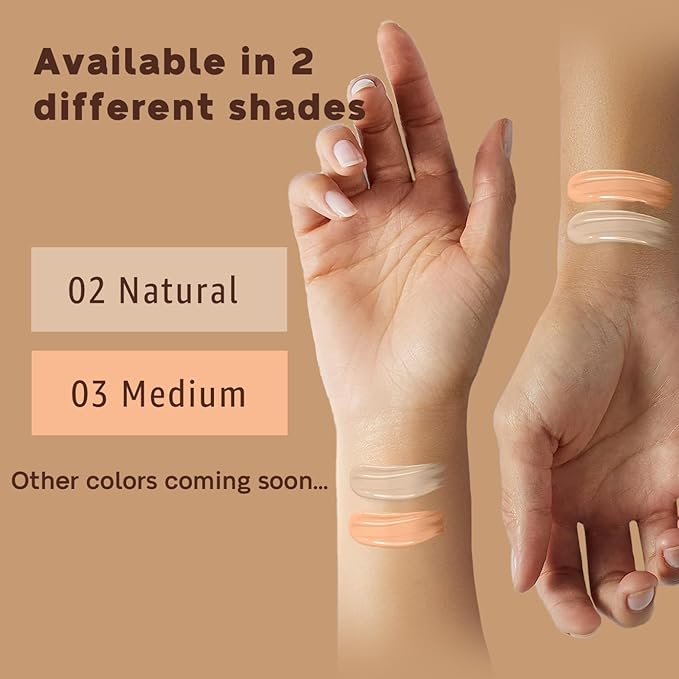 Mushroom Head Air Cushion CC Cream Gift Set for Women - Newly Upgraded Tattoo Cover up Makeup Foundation with 2 Refills, Holiday Gift BB Cream Waterproof for Mature Skin Types (Natural, 20g*3)
