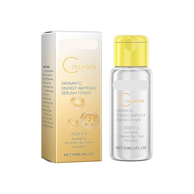 Collagen Toner Serum - Daily Hydrating Face Essence, Boosts Elasticity, Reduces Fine Lines, Soothes Sensitive Skin(3PCS)
