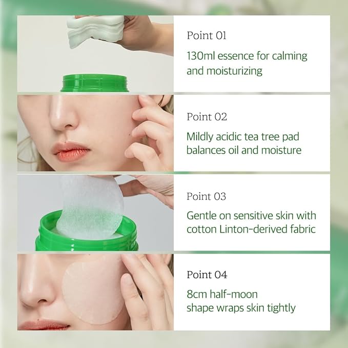 Papa Recipe Tea Tree Control Pad - Soothing Facial Toner Pads with Tea Tree, Gentle PHA Exfoliation, Moisturizing & Calming, Sensitive & Acne-Prone Skin, Korean Skin Care Pads 4.39 fl.oz, 70 Count