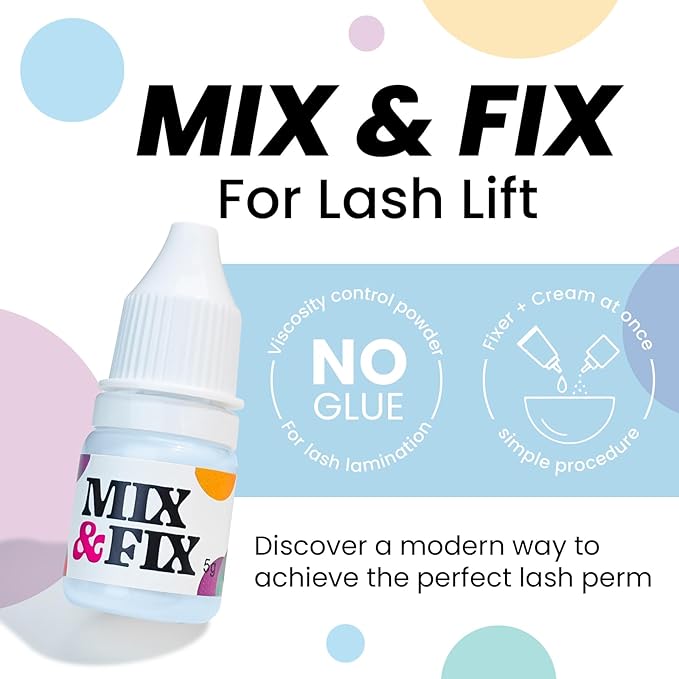 PERMANIA Korean Lash Lift Powder, Super Mix Eyelash Perm Solution Achieve Glue-free for Lash Lift, Salon Use (Only Powder-Blue)