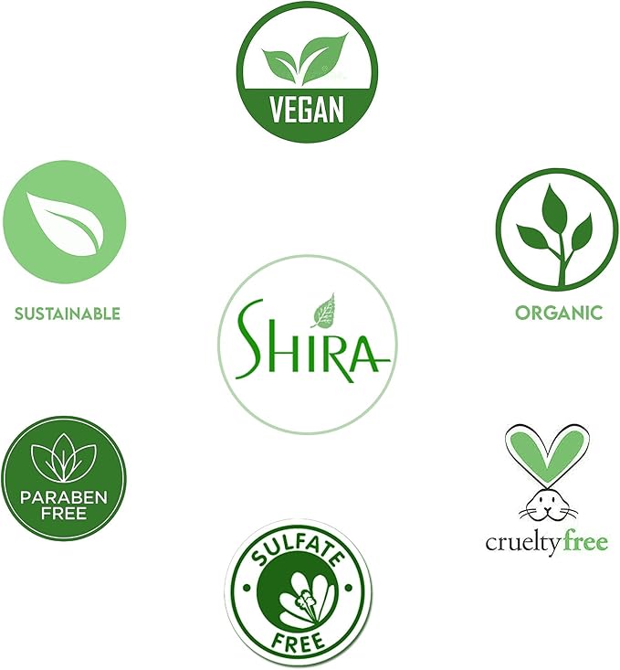 Shira Shir-Organic 4 Pack for Normal to Dry Skin - Coconut Oatmeal Cleanser, Pomegranate Toner & Apricot Moisturizer & AHA Treatment Scrub