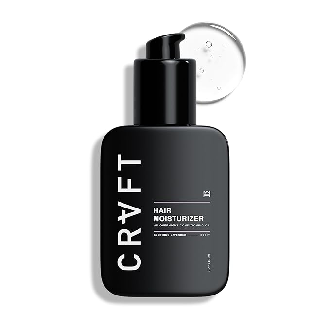 CRVFT Daily Leave in Conditioner For Men [OIL] | Men's Hair Moisturizer | Hair Oil For Men | For Dry and Damaged Hair (Thick, Curly, Frizzy, Long, & More) | Scented | (3oz) PM