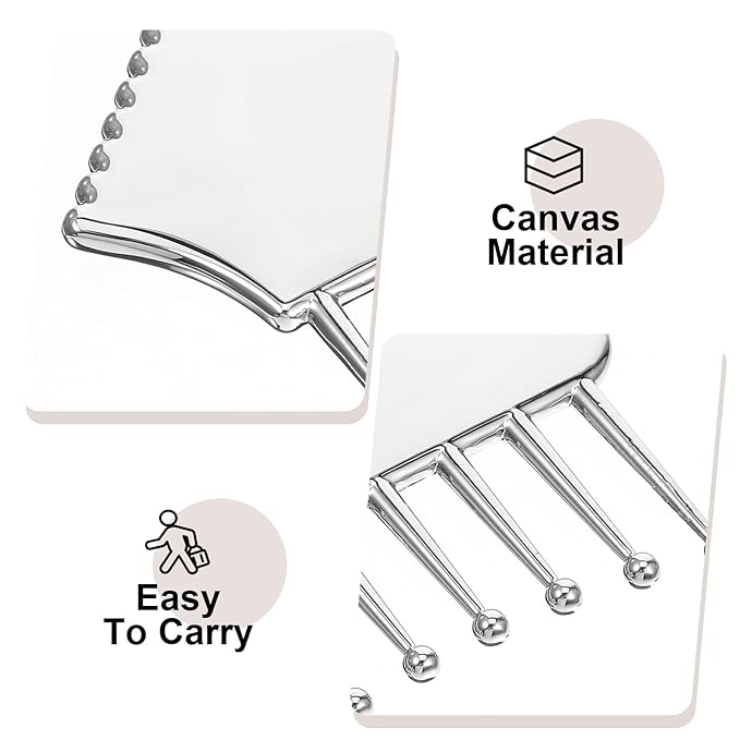 Stainless Steel Gua Sha Facial Tools Metal Guasha Portable Scalp Massager Comb Body And Face Gua Sha Sculpting For Head Neck Legs Arms Body Treatment