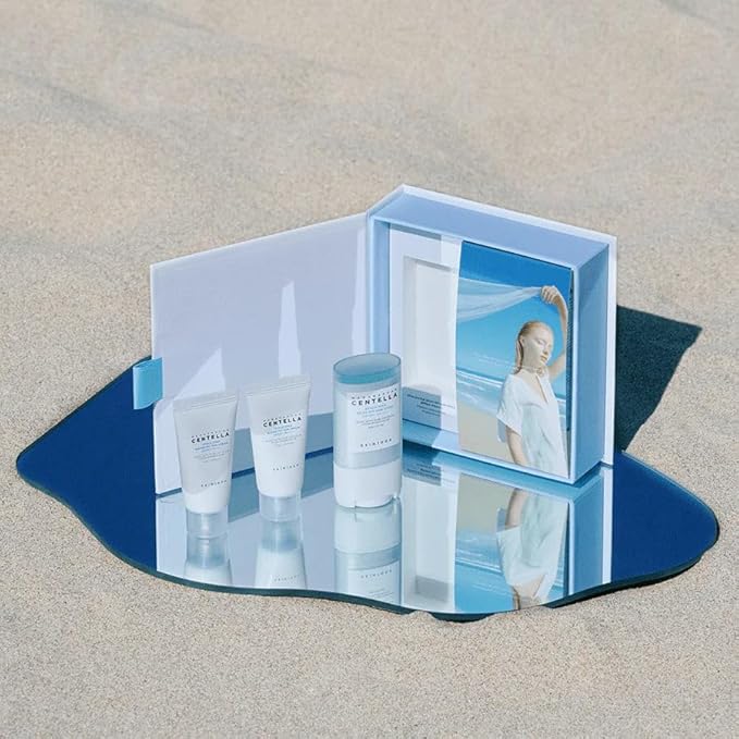 SKIN1004 SKIN 1004 - Hyalu Cica Sunsational Kit. Madagascar Centella Hyalu-Cica Silky-Fit Sun Stick X1 and Madagascar Centella Hyalu-Cica Water-Fit Sun Serum Mini X2 korean gift set