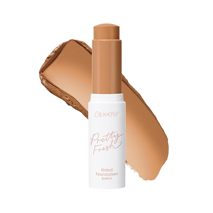 ColourPop Pretty Fresh Tinted Foundation Stick - Balm to Cream Foundation with Light to Medium Coverage - Infused with Hydrating Hyaluronic Acid, Peptides & Niacinamide - Medium Dark 16 (0.29 oz)
