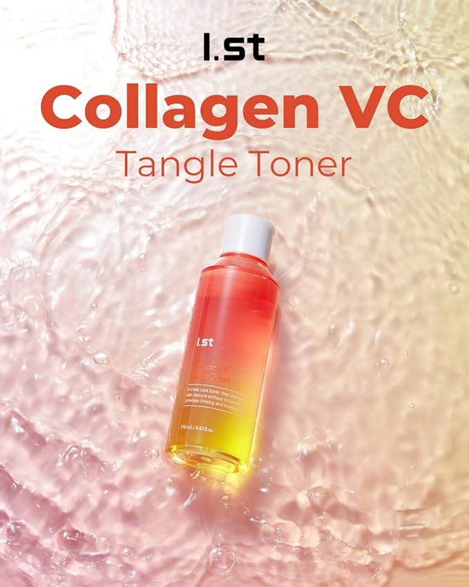I.st Collagen VC Bounce Toner, Pore Refining & 10-Layer Hydration, pH Balancing, Gentle Formula, French Collagen and Vitamin Complex, Korean Skin Care, 190 mL / 6.42 Fl Oz