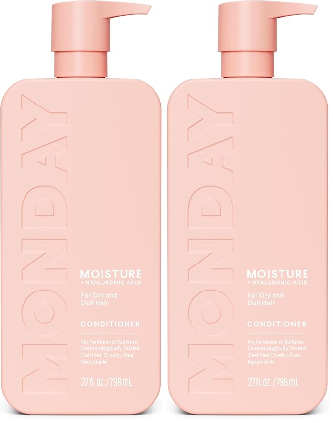 MONDAY HAIRCARE MOISTURE Conditioner with Hyaluronic Acid,Coconut Oil & Shea Butter for Dry & Dull Hair 798 mL,(Pack of 2)