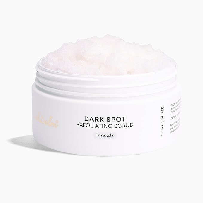 Bushbalm Dark Spot Exfoliating Scrub – Pre-Shave Sugar Scrub for Dark Spots, Hyperpigmentation, Razor Bumps & Dry Skin – Gently Buffs & Soothes Sensitive Skin - Bermuda 236 ml