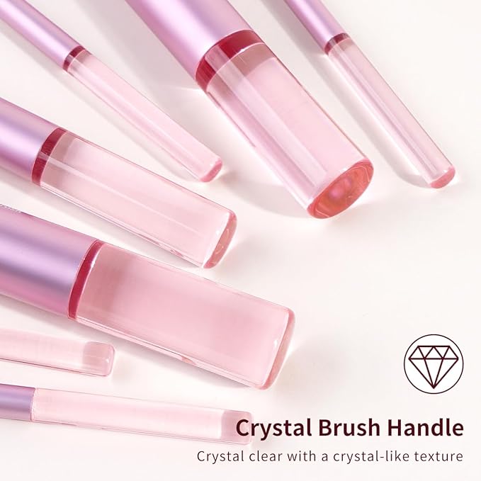 MAANGE 13 PCS Makeup Brushes Professional Make Up Brushes Premium Synthetic Powder Concealers Brushes Travel Makeup Brush Set with Case (Pink)