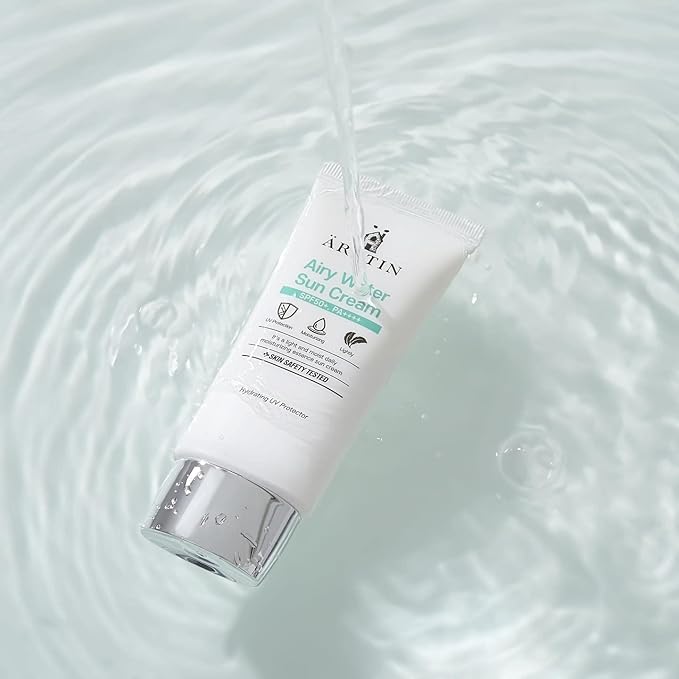 Airy Water SUN Cream SPF50+, PA++++, Lotion Type, NO Whitecast Smooth Texture Light Finish Sun Lotion