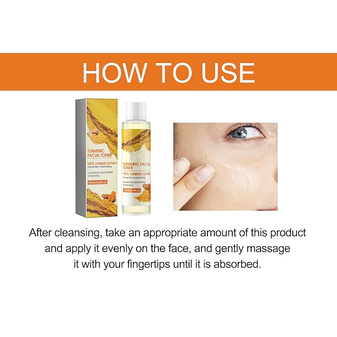 Turmeric Toner for Dark Skin, Turmeric Dark Corrector Toner for Face, Hydrating Moisturizing Facial Toner for Women, Delay skin Aging, Improve Skin Tone (1pc)