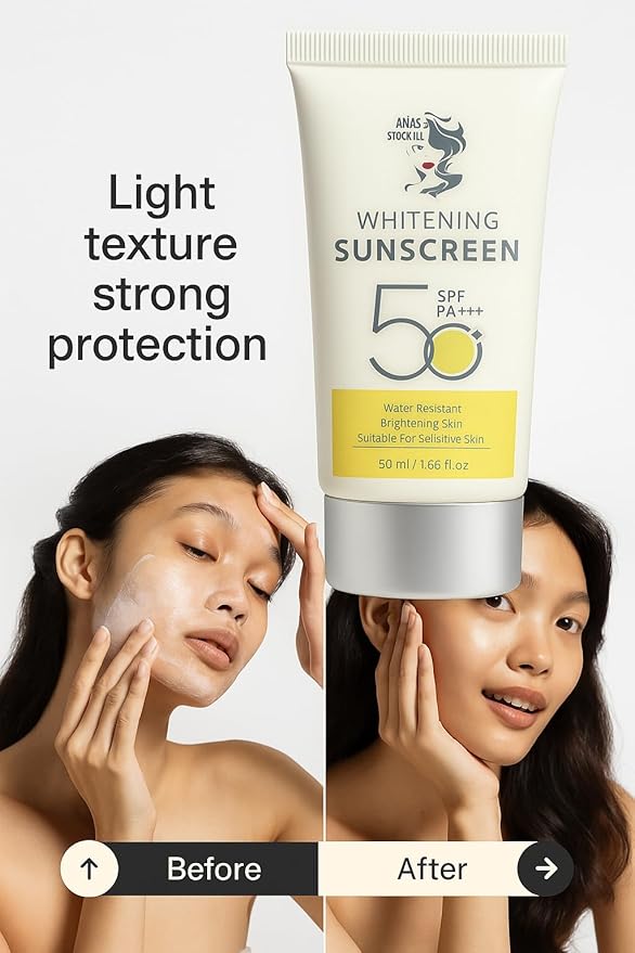 SUNSCREEN WHITENING SPF 50 PA++++ – Whitening, Moisturizing and Water Resistant Sunscreen – UVA/UVB Protection suitable for sensitive skin