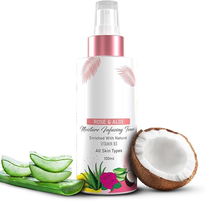 RG Moisture Infusing Face Toner (100 ML) Enriched with Rose, Aloe Vera Extract & Natural Vitamin B3 | Smoothens Skin | Fights Pimples | Tightens Pores | Suitable for All Skin Types