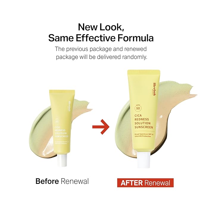 Meebak Cica Redness Color Correcting SPF 50 - Green to Beige CC Cream with Niacinamide and Centella - Neutralizes Redness for Fair-to-Medium Skin Tones - Korean Skincare