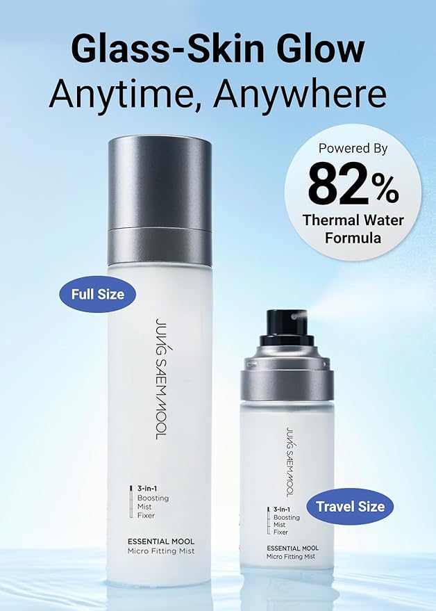 JUNG SAEM MOOL Essential Mool Micro Fitting Mist | Micro-Fine Setting Spray for Makeup & Hydrating Primer for Face with Thermal Spring Water, Long-Lasting Fix & Dewy Finish, Korean Makeup (4.06 Fl Oz)