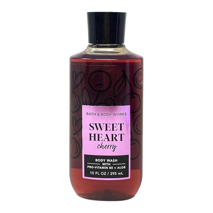 Bath & Body Works Sweet Heart Cherry 3 Piece Gift Set with a Cherry On Top Bar Soap - Fragrance Mist - Body Cream and Body Wash - Full Size