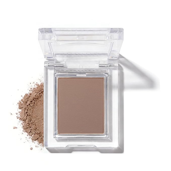 Matte Coffee Brown Single Eye Shadow Palette Makeup, Neutral Powde Eye Shadow for Women, Eye Brightener Eye Shadow Primers, Monochrome Natural High Pigment Mini Eyeshadow, sombras para ojos