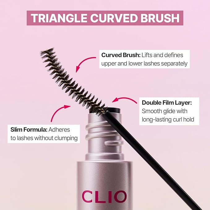 CLIO Kill Lash Superproof Mascara Fine, Waterproof Defining Mascara with Ultra-Slim Triangular Brush, Soft Grey Definition, Natural Length, Smudge-Resistant Wear (03 Mute Earl Grey)