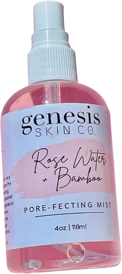 Rose + Bamboo Porefecting Toner | Rosewater Toner | Hydrating Rose Toner Face Mist | 100% Vegan & Cruelty Free | Alcohol Free | Refreshing Facial Toner for ALL Skin Types - 4fl oz.