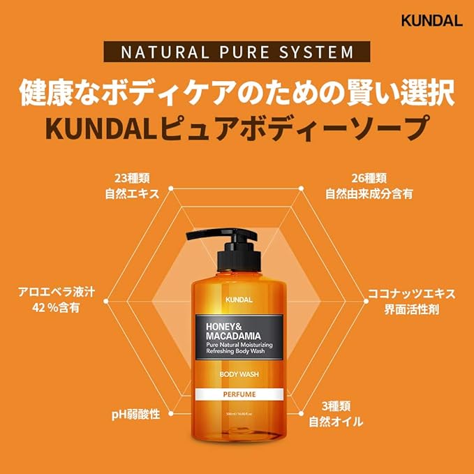 KUNDAL Cherry Blossom Hair & Body Care Bundle – Shampoo & Conditioner Set + Honey Macadamia Body Wash, Korean Beauty, Moisturizing & Sulfate-Free