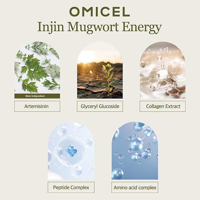 INJIN Mugwort Green Solution Mist (1 Count) - Hydrating Facial Toner Spray for Dewy, Glowing Skin | Moisturizing Makeup Setting Mist | Hemp Stem Extract, Bifida Ferment Lysate