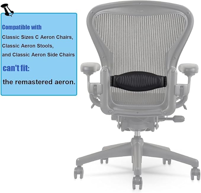 Ketofa Lumbar Support Pad Replacement for Herman Miller Classic Aeron Chair - Size C