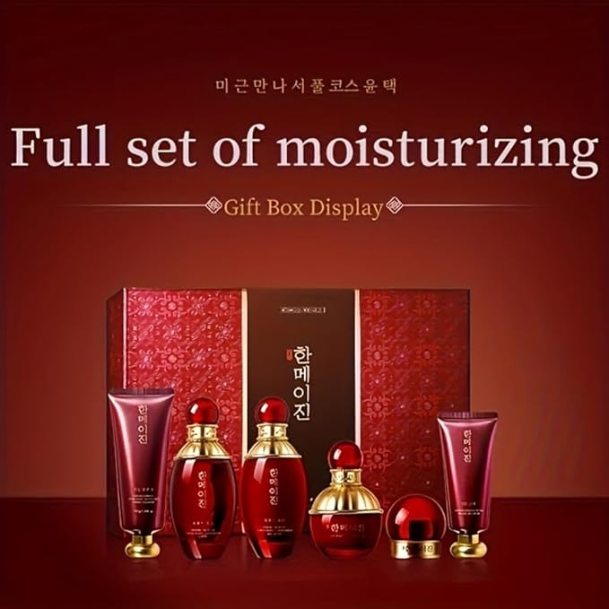 Korean-style Ginseng Skin Care Set for Women - Face Care with Snail Mucin Skincare Kit - Moisturize and Nourish the Skin - Include Toner, Cleanser, Lotion, Eye Cream, Face Cream, BB Cream (6pcs)