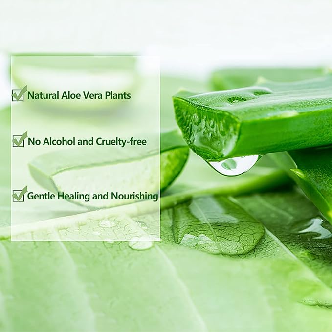 300 ML Aloe Vera Gel – 99% Organic Pure Aloe Vera Hydrating Moisturizer, Natural Aloe Cream for Dry Skin, Sunburn, Acne