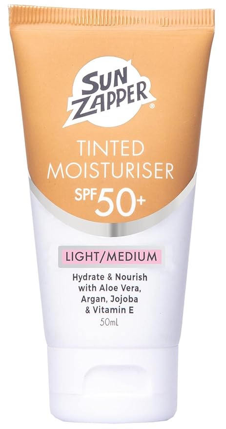 Sun Zapper BB Cream Tinted Moisturizer Sunscreen SPF 50+ Light Medium – Face Sunscreen with Kakadu Plum and Jojoba Oil, Broad Spectrum UV Protection, Botanical Oils, 50mL (1.69 oz), Australian Made