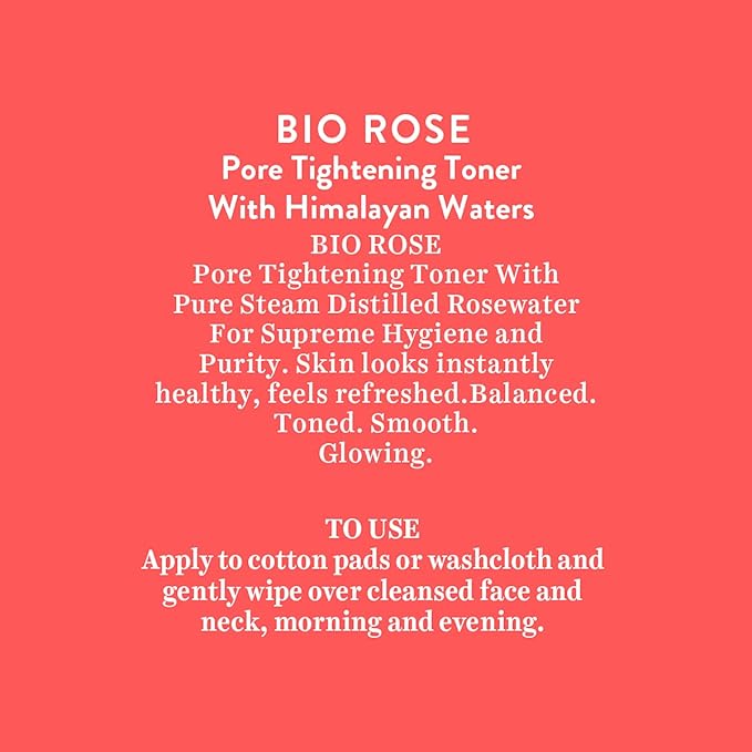 Biotique Pure Rose Water, Rejuvenating Mist For Face and Body Steam Distilled, for all Skin Types Rose Toner, 120ml