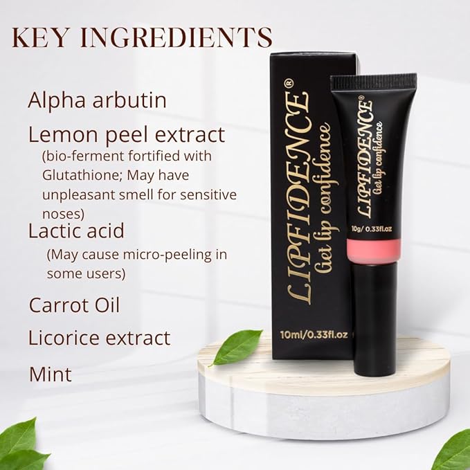 Lip Lightening Cream for Dark Lips, Smokers and Non-Smokers, Help Fade Discoloration with Alpha Arbutin & Licorice Extract, Scented & Soothing Mint, 10ml/0.33fl.oz