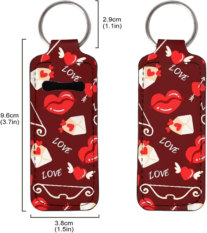Pensura Chapstick Holder Keychain Fashion 5 Pcs Car Keychain Holder Portable Chapstick Holder Keep from Scratched and Dust