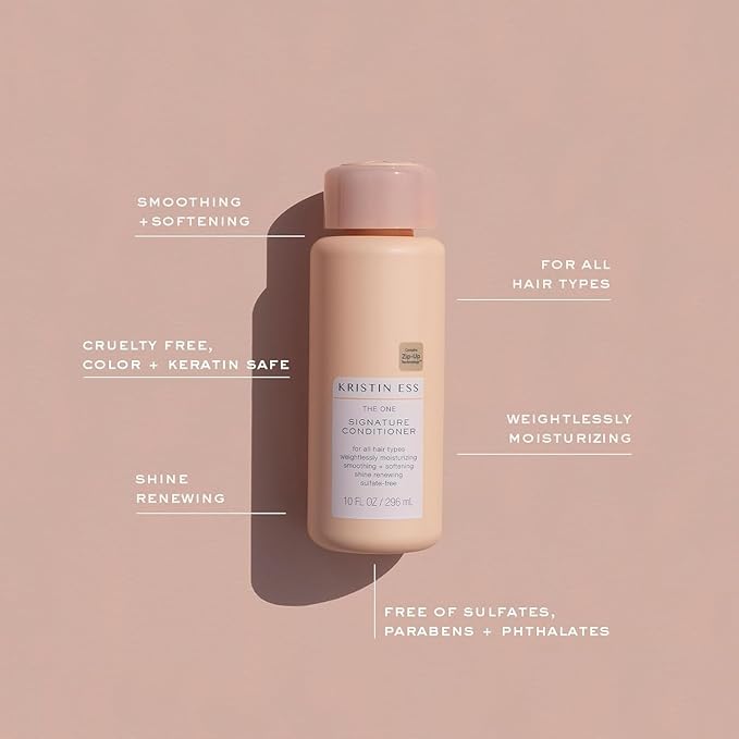 Kristin Ess Hair The One Signature Conditioner for Dry Damaged Hair - Moisturizes, Smooths, Detangles + Softens Hair - Sulfate Free, Color + Keratin Safe, 10 fl. oz.