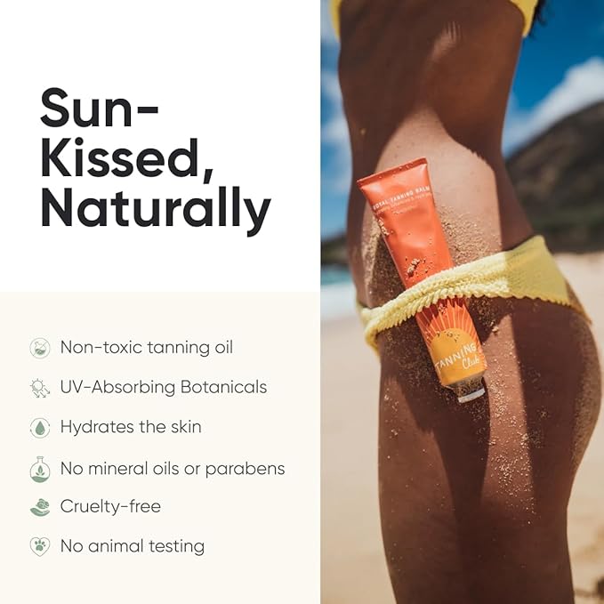Tanning Club - Royal Tanning Balm - Hydrating Gel with Jojoba and Coconut Oil - Botanical Outdoor Sunscreen - 100 ml