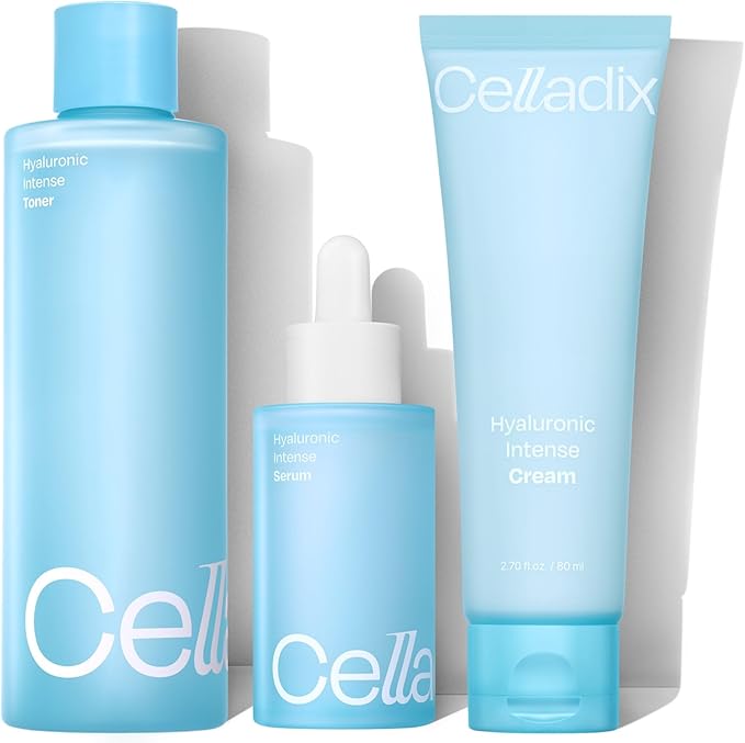 Celladix Ultimate Hydration Trio | Hyaluronic Intense Toner + Serum + Cream - Perfect prep for Winter Dryness