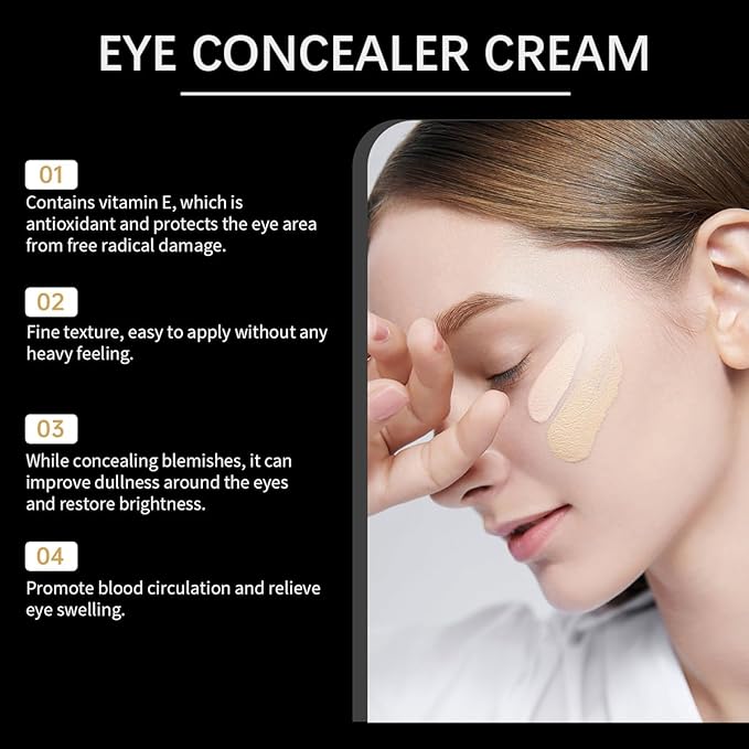 Eye Corrector SPF 41, Eye Essence with Vitamin E, Dark Circle Coverage Anti-Aging Tinted Eye Cream, Moisturizing Formula (Natural, 0.34 Oz)
