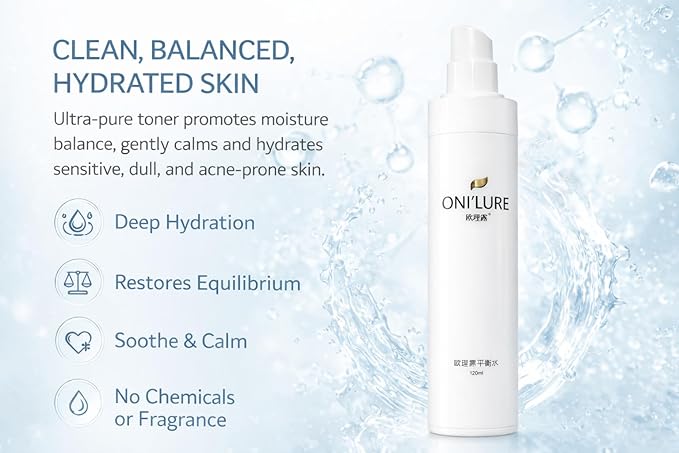 Quantum Equilibrium Water Face Toner, 4oz / 120ml – Clean Hydrating & Balancing Toner for Sensitive Skin, Acne-Prone & Dull Skin – Alcohol-Free, Fragrance-Free, No Preservatives