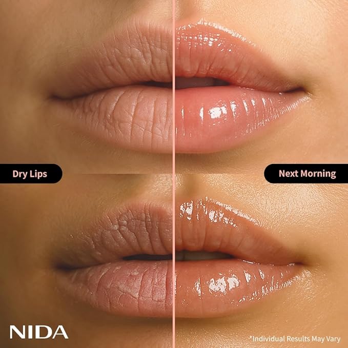 NIDA Overnight Lip Mask - Very Berry | Intense Hydration & Plumping Sleeping Mask for Dry, Chapped Lips | 0.7 oz., 20g