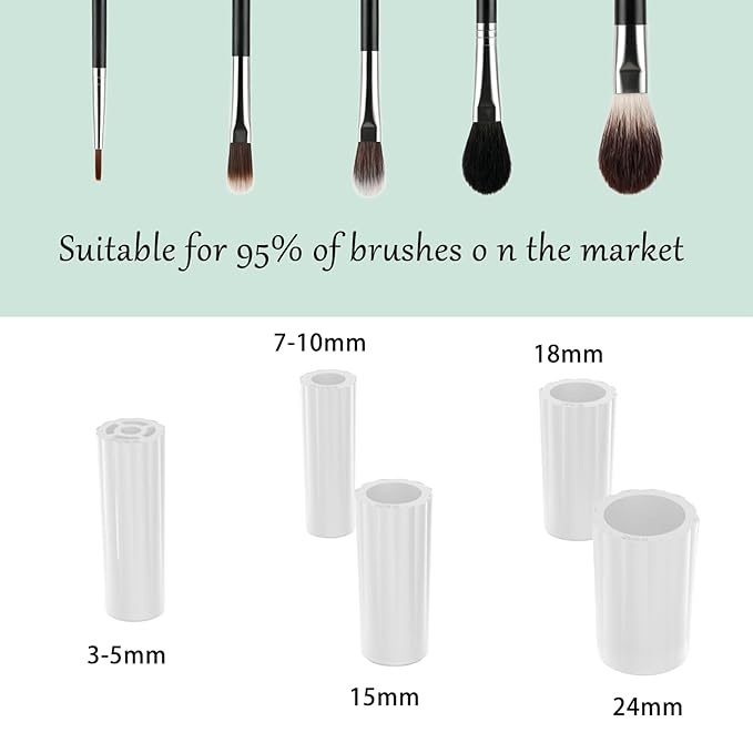 Electric Makeup Brush Cleaner Machine, Integrated Cleaning and Drying Makeup Brushes & Tools, Low-Frequency Make Up Brush Cleaner Machine