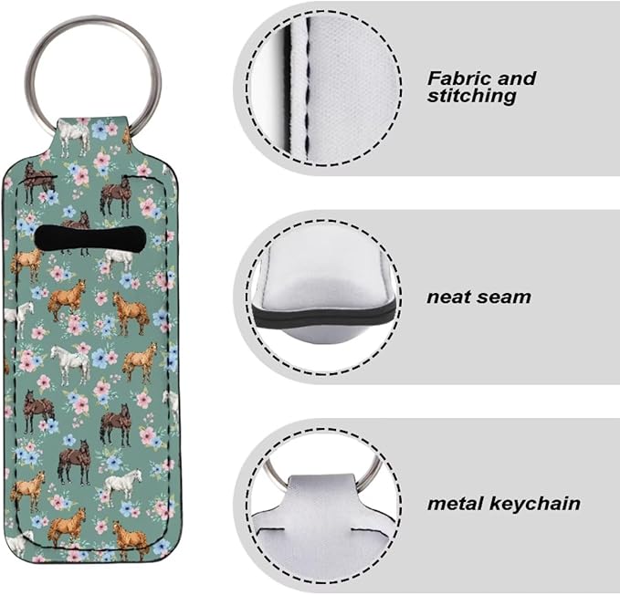 Pensura Chapstick Holder Keychain Fashion 5 Pcs Car Keychain Holder Portable Chapstick Holder Keep from Scratched and Dust