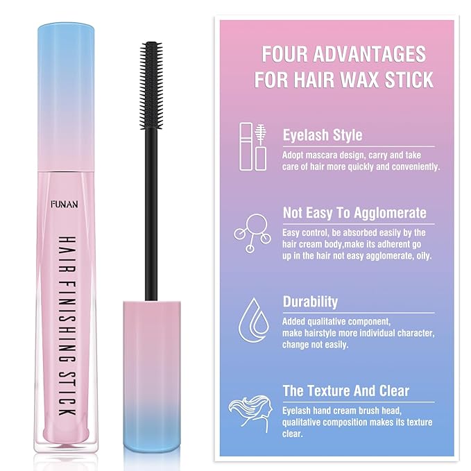 Hair Finishing Stick 2 Pack for Small Broken Hair Cream/Gel for Women Naturally Refreshing, Non-Greasy and Non-Sticky