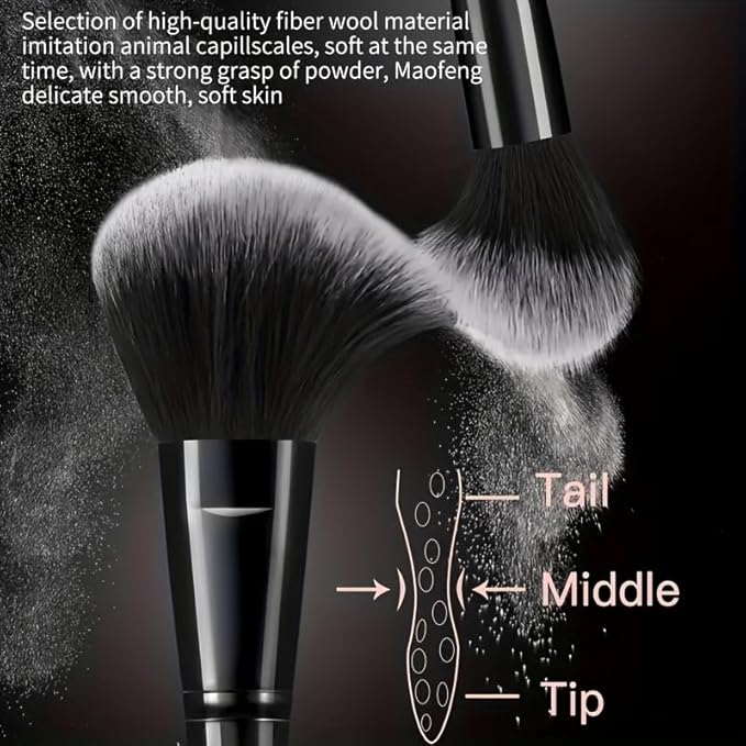 HGHDBT 56Pcs Black Makeup Brushes Set Professional with Case Premium Synthetic for Blush Eye Shadow Concealer Powder Foundation Eye & Face Make up Brush Kit with Beauty Blender Sponge Set Tools